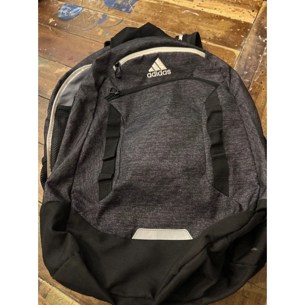 Adidas Prime Backpack Black Charcoal Heather Laptop Sleeve School Gym Bag